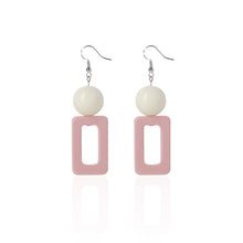 Load image into Gallery viewer, pink handcrafted earrings on white background
