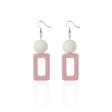 Load image into Gallery viewer, pink handcrafted earrings on white background
